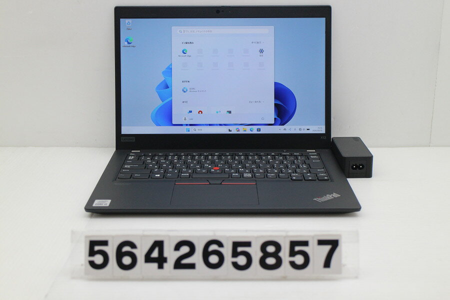 13 inches - Lenovo ThinkPad X13 Gen1 Core i5 10210U 1.6GHz/8GB/256GB(SSD)/13.3W/FHD(1920x1080)/Win11【中古】【20260521】