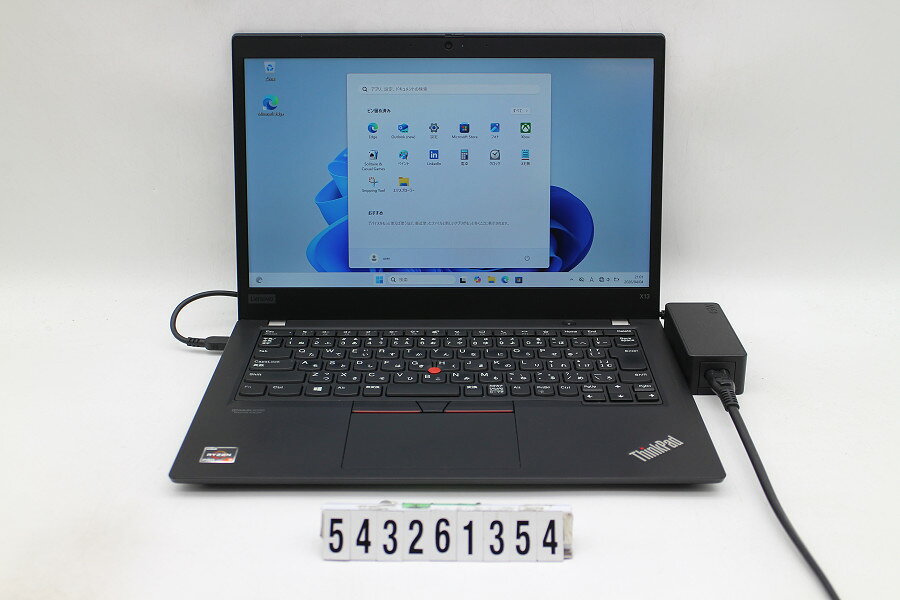 SONY - Lenovo ThinkPad X13 Gen1 Ryzen 3 PRO 4450U 2.5GHz/16GB/256GB(SSD)/13.3W/FHD(1920x1080)/Win11【中古】【20260430】