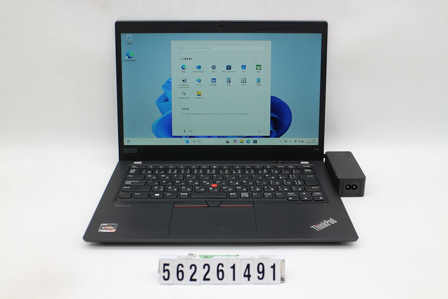 13 inches - Lenovo ThinkPad X13 Gen1 Ryzen 3 PRO 4450U 2.5GHz/16GB/256GB(SSD)/13.3W/FHD(1920x1080)/Win11 キー文字消えあり【中古】【20260430】