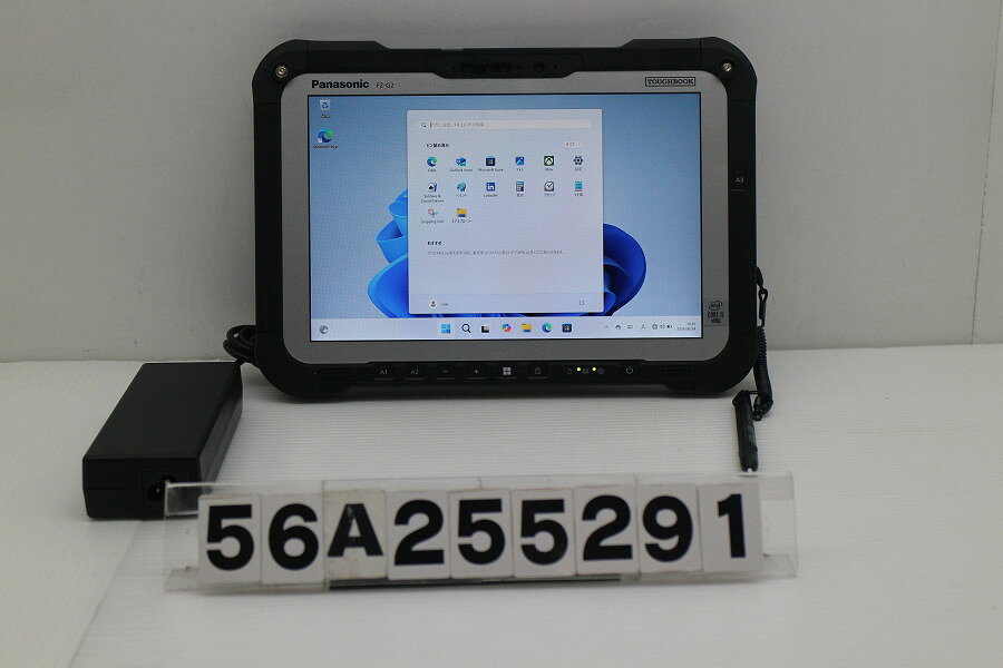 商品情報 No.56A255291メーカーPanasonic商品名 型番・型名FZ-G2ABHBXVJ仕様■基本スペック　・CPU：Corei5 10310U 1.7GHz(4コア8スレッド)　・メモリ：8192MB(変更不可)　・HDD：256GB(SSD)　・VGA：オンボード　・DRIVE：なし　・モニター：10.1インチワイドWUXGA(1920x1200) タッチパネルグレア液晶　・その他機能：無線LAN Bluetooth USB3.0 Webカメラ 顔認証 USB(Type-C)　・リカバリ：11 Pro 64bitリカバリ済(OS導入済)状態・動作状況■動作：中古動作品 ※液晶パネル面：確認した限り保護フィルムに小傷多数あり ※液晶表示：確認した限り目立つ表示不良なし ※バッテリ状態：充電駆動可能 ※バッテリは保証対象外となります。外観■汚れ　・外装汚れ若干有り。■シール痕　・若干あり。■傷　・外装に使用に差し支えない擦り傷がございます。■その他　・中古品のため使用に差し支えない傷、汚れがある場合がございます。　・本体内外装は清掃しておりますが、多少の汚れが残っている可能性がございます。　・擦り傷 摩耗あり附属品■付属品(下記に記載の物以外は付属いたしません。また、写真に掲載の無い物は付属いたしません)　・ACアダプター　・タッチペン対応情報■使用時間:1680時間(弊社入荷後の検査時での時間です。店頭でデモ使用している場合があり、あくまで目安としてご検討ください)備考　・11 Pro 64bitリカバリ済(OS導入済)※リカバリ完了しておりますので、お届け後すぐにご利用頂けます。ご注意　・掲載中の商品について、一部の在庫は各地方のPCコンフル店頭でも展示、販売しています。　・搭載されたSSDやバッテリー等に関して、お問い合わせによる追加の状態確認(健康状態や残量等)は誠に申し訳ありませんが対応いたしておりません。　・店頭で展示している関係上、ごく稀に展示中の破損や付属品の欠損等が発生する場合がございます。その際には、当店よりお客さまにご連絡させていただきます。　・その場合、代替品をご提案させていただきます。ご提案商品がご注文者様の要件に添いません場合はキャンセル対応させて頂きます。　・PCコンフルの在庫に関しましては、同時発送およびサイズによりますが同梱発送を対応させて頂けます。但し在庫が複数拠点の場合、対応がかないません。