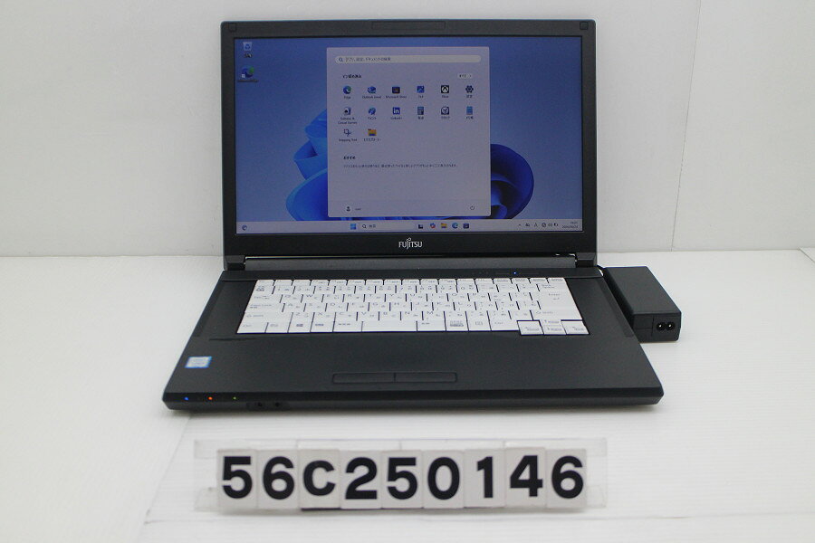 商品情報 No.56C250146メーカー富士通商品名 型番・型名LIFEBOOK A579/B※FMVA64003仕様■基本スペック　・CPU：Corei5 8265U 1.6GHz(4コア8スレッド)　・メモリ：8192MB(4GB×2枚(空きスロットなし))　・HDD：256GB(SSD)　・VGA：オンボード　・DRIVE：なし　・モニター：15.6インチワイドFWXGA(1366x768)　・その他機能：USB3.0 HDMI　・リカバリ：11 Pro 64bitリカバリ済(OS導入済)状態・動作状況■動作：中古動作品 ※液晶パネル面：確認した限り目立つ傷なし ※液晶表示：確認した限り白シミ複数あり ※バッテリ状態：充電駆動可能 ※バッテリは保証対象外となります。外観■汚れ　・外装汚れ若干有り。■シール痕　・若干あり。■傷　・外装に使用に差し支えない擦り傷がございます。■その他　・中古品のため使用に差し支えない傷、汚れがある場合がございます。　・本体内外装は清掃しておりますが、多少の汚れが残っている可能性がございます。　・天板擦り傷 傷 摩耗 パームレスト摩耗 タッチパッド摩耗 背面擦り傷 側面擦り傷 底面擦り傷あり　・キーボード特記事項：摩耗あり附属品■付属品(下記に記載の物以外は付属いたしません。また、写真に掲載の無い物は付属いたしません)　・ACアダプター対応情報-備考　・11 Pro 64bitリカバリ済(OS導入済)※リカバリ完了しておりますので、お届け後すぐにご利用頂けます。　・無線LAN非搭載モデルです。ご注意　・掲載中の商品について、一部の在庫は各地方のPCコンフル店頭でも展示、販売しています。　・搭載されたSSDやバッテリー等に関して、お問い合わせによる追加の状態確認(健康状態や残量等)は誠に申し訳ありませんが対応いたしておりません。　・店頭で展示している関係上、ごく稀に展示中の破損や付属品の欠損等が発生する場合がございます。その際には、当店よりお客さまにご連絡させていただきます。　・その場合、代替品をご提案させていただきます。ご提案商品がご注文者様の要件に添いません場合はキャンセル対応させて頂きます。　・PCコンフルの在庫に関しましては、同時発送およびサイズによりますが同梱発送を対応させて頂けます。但し在庫が複数拠点の場合、対応がかないません。