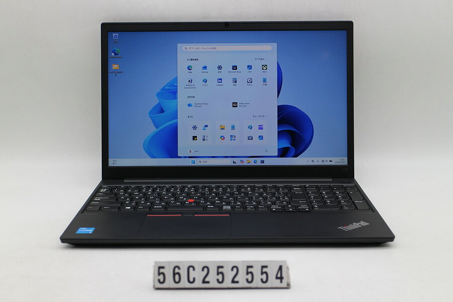 【ジャンク品】Lenovo ThinkPad E15 Gen2 Core i3 1115G4 3GHz/8GB/256GB(SSD)/15.6W/FHD(1920x1080)/Win11【中古】【20260804】