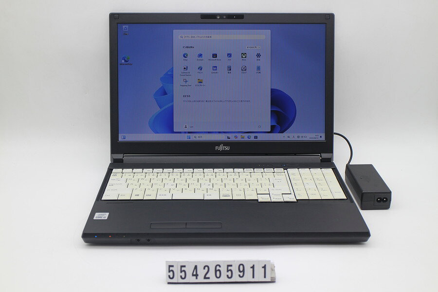 商品情報 No.554265911メーカー富士通商品名 型番・型名LIFEBOOK A5510/FX※FMVA8804DP仕様■基本スペック　・CPU：Corei5 10210U 1.6GHz(4コア8スレッド)　・メモリ：16384MB(8GB×2枚(空きスロットなし))　・HDD：512GB(SSD)　・VGA：オンボード　・DRIVE：DVDマルチ　・モニター：15.6インチワイドFWXGA(1366x768)　・その他機能：無線LAN Bluetooth USB3.0 HDMI Webカメラ 顔認証 テンキー付キーボード　・リカバリ：11 Pro 64bitリカバリ済(OS導入済)状態・動作状況■動作：中古動作品 ※液晶パネル面：確認した限り目立つ傷なし ※液晶表示：確認した限り目立つ白シミあり ※バッテリ状態：充電駆動可能 ※バッテリは保証対象外となります。外観■汚れ　・外装汚れ若干有り。■シール痕　・若干あり。■傷　・外装に使用に差し支えない擦り傷がございます。■その他　・中古品のため使用に差し支えない傷、汚れがある場合がございます。　・本体内外装は清掃しておりますが、多少の汚れが残っている可能性がございます。　・天板摩耗 パームレスト摩耗 タッチパッド摩耗あり　・キーボード特記事項：摩耗 黄ばみあり附属品■付属品(下記に記載の物以外は付属いたしません。また、写真に掲載の無い物は付属いたしません)　・ACアダプター対応情報-備考　・11 Pro 64bitリカバリ済(OS導入済)※リカバリ完了しておりますので、お届け後すぐにご利用頂けます。ご注意　・掲載中の商品について、一部の在庫は各地方のPCコンフル店頭でも展示、販売しています。　・搭載されたSSDやバッテリー等に関して、お問い合わせによる追加の状態確認(健康状態や残量等)は誠に申し訳ありませんが対応いたしておりません。　・店頭で展示している関係上、ごく稀に展示中の破損や付属品の欠損等が発生する場合がございます。その際には、当店よりお客さまにご連絡させていただきます。　・その場合、代替品をご提案させていただきます。ご提案商品がご注文者様の要件に添いません場合はキャンセル対応させて頂きます。　・PCコンフルの在庫に関しましては、同時発送およびサイズによりますが同梱発送を対応させて頂けます。但し在庫が複数拠点の場合、対応がかないません。