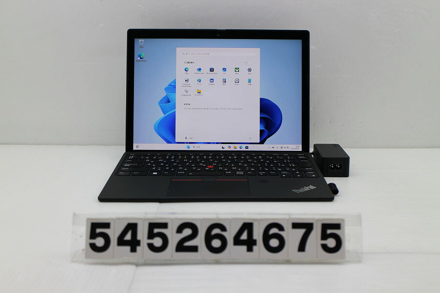 商品情報 No.545264675メーカーLenovo商品名 型番・型名ThinkPad X12 Detachable Gen1※20UVS2XQ00仕様■基本スペック　・CPU：Corei5 1130G7 1.1GHz(4コア8スレッド)　・メモリ：16384MB(変更不可)　・HDD：256GB(SSD)　・VGA：オンボード　・DRIVE：なし　・モニター：12.3インチWUXGA+(1920x1280) タッチパネルグレア液晶　・その他機能：無線LAN Bluetooth Webカメラ 指紋認証 顔認証 USB(Type-C) バックライト付キーボード SIMスロット　・リカバリ：11 Pro 64bitリカバリ済(OS導入済)状態・動作状況■動作：中古動作品 ※液晶パネル面：確認した限り若干傷あり ※液晶表示：確認した限り薄い白シミあり ※バッテリ状態：充電駆動可能 ※バッテリは保証対象外となります。外観■汚れ　・外装汚れ若干有り。■シール痕　・若干あり。■傷　・外装に使用に差し支えない擦り傷がございます。■その他　・中古品のため使用に差し支えない傷、汚れがある場合がございます。　・本体内外装は清掃しておりますが、多少の汚れが残っている可能性がございます。　・全体摩耗 擦り傷 天板シール痕 パームレスト摩耗 タッチパッドテカリあり　・キーボード特記事項：特記事項なし附属品■付属品(下記に記載の物以外は付属いたしません。また、写真に掲載の無い物は付属いたしません)　・ACアダプター タイプカバー対応情報-備考　・11 Pro 64bitリカバリ済(OS導入済)※リカバリ完了しておりますので、お届け後すぐにご利用頂けます。ご注意　・掲載中の商品について、一部の在庫は各地方のPCコンフル店頭でも展示、販売しています。　・搭載されたSSDやバッテリー等に関して、お問い合わせによる追加の状態確認(健康状態や残量等)は誠に申し訳ありませんが対応いたしておりません。　・店頭で展示している関係上、ごく稀に展示中の破損や付属品の欠損等が発生する場合がございます。その際には、当店よりお客さまにご連絡させていただきます。　・その場合、代替品をご提案させていただきます。ご提案商品がご注文者様の要件に添いません場合はキャンセル対応させて頂きます。　・PCコンフルの在庫に関しましては、同時発送およびサイズによりますが同梱発送を対応させて頂けます。但し在庫が複数拠点の場合、対応がかないません。