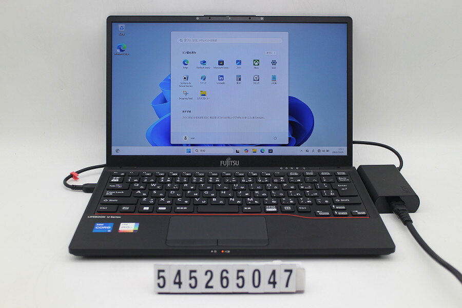 商品情報 No.545265047メーカー富士通商品名 型番・型名LIFEBOOK U6313/MX※FMVU6406CP仕様■基本スペック　・CPU：Corei5 1235U 1.3GHz(10コア12スレッド)　・メモリ：16384MB(8GB×2枚(空きスロットなし))　・HDD：256GB(SSD)　・VGA：オンボード　・DRIVE：なし　・モニター：13.3インチワイドFHD(1920x1080)　・その他機能：無線LAN Bluetooth USB3.0 HDMI Webカメラ 顔認証 microSDスロット USB(Type-C)　・リカバリ：11 Pro 64bitリカバリ済(OS導入済)状態・動作状況■動作：中古動作品 ※液晶パネル面：確認した限り目立つ傷なし ※液晶表示：確認した限り目立つ表示不良なし ※バッテリ状態：充電駆動可能 ※バッテリは保証対象外となります。外観■汚れ　・外装汚れ若干有り。■シール痕　・若干あり。■傷　・外装に使用に差し支えない擦り傷がございます。■その他　・中古品のため使用に差し支えない傷、汚れがある場合がございます。　・本体内外装は清掃しておりますが、多少の汚れが残っている可能性がございます。　・全体摩耗 天板擦り傷あり　・キーボード特記事項：若干摩耗あり附属品■付属品(下記に記載の物以外は付属いたしません。また、写真に掲載の無い物は付属いたしません)　・ACアダプター対応情報-備考　・11 Pro 64bitリカバリ済(OS導入済)※リカバリ完了しておりますので、お届け後すぐにご利用頂けます。ご注意　・掲載中の商品について、一部の在庫は各地方のPCコンフル店頭でも展示、販売しています。　・搭載されたSSDやバッテリー等に関して、お問い合わせによる追加の状態確認(健康状態や残量等)は誠に申し訳ありませんが対応いたしておりません。　・店頭で展示している関係上、ごく稀に展示中の破損や付属品の欠損等が発生する場合がございます。その際には、当店よりお客さまにご連絡させていただきます。　・その場合、代替品をご提案させていただきます。ご提案商品がご注文者様の要件に添いません場合はキャンセル対応させて頂きます。　・PCコンフルの在庫に関しましては、同時発送およびサイズによりますが同梱発送を対応させて頂けます。但し在庫が複数拠点の場合、対応がかないません。