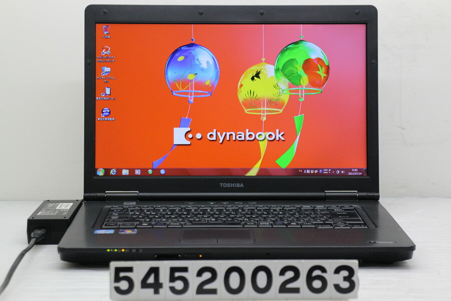 東芝 dynabook Satellite B551/C Core i3 2310M 2.1GHz/4GB/250GB/Multi/15.6W/FWXGA/Win7 CMOS及びバッテリー完全消耗【中古】【20200513】