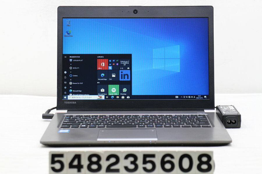 【ジャンク品】東芝 dynabook R63/D Core i5 6300U 2.4GHz/8GB/128GB(SSD)/13.3W/FWXGA(1366x768)/Win10 バッテリー完全消耗【中古】【20231024】