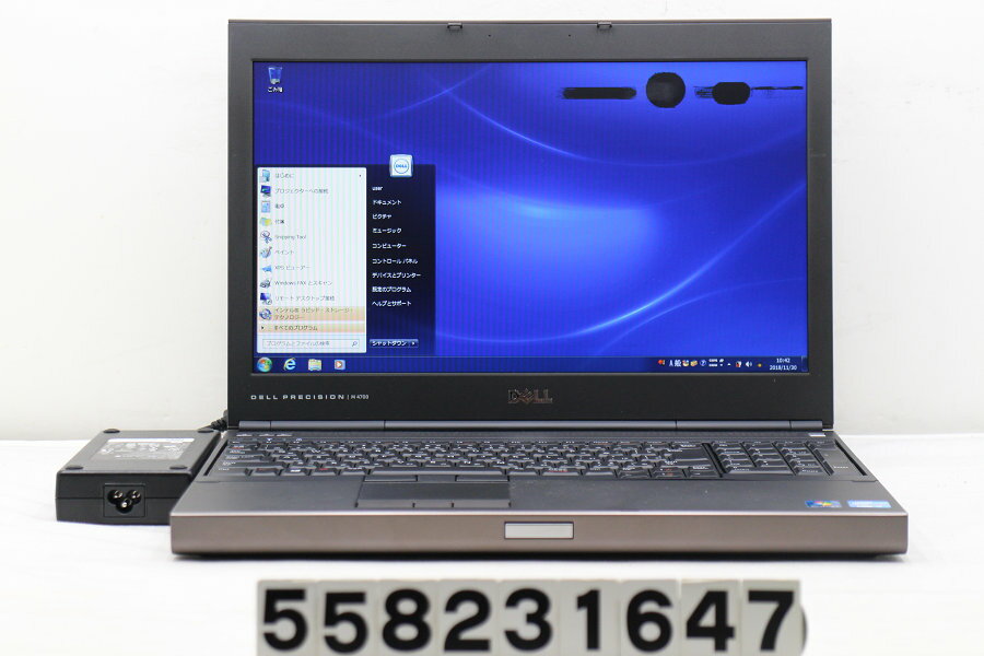 DELL Precision M4700 Core i7 3740QM 2.7GHz/32GB/750GB/DVD/Win7/Quadro K2000M バッテリー完全消耗【中古】【20231107】