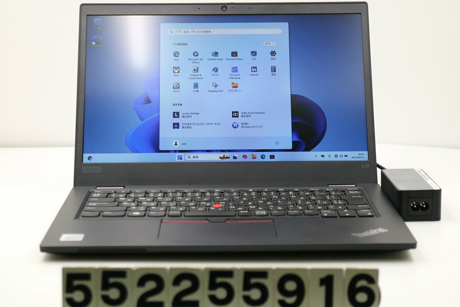 Lenovo ThinkPad L13 Core i3 10110U 2.1GHz/4GB/128GB(SSD)/13.3W/FWXGA(1366x768)/Win11【中古】【20250415】