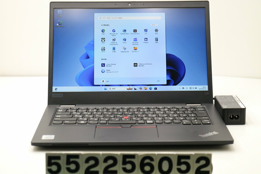 Lenovo ThinkPad L13 Core i3 10110U 2.1GHz/4GB/128GB(SSD)/13.3W/FWXGA(1366x768)/Win11【中古】【20250415】
