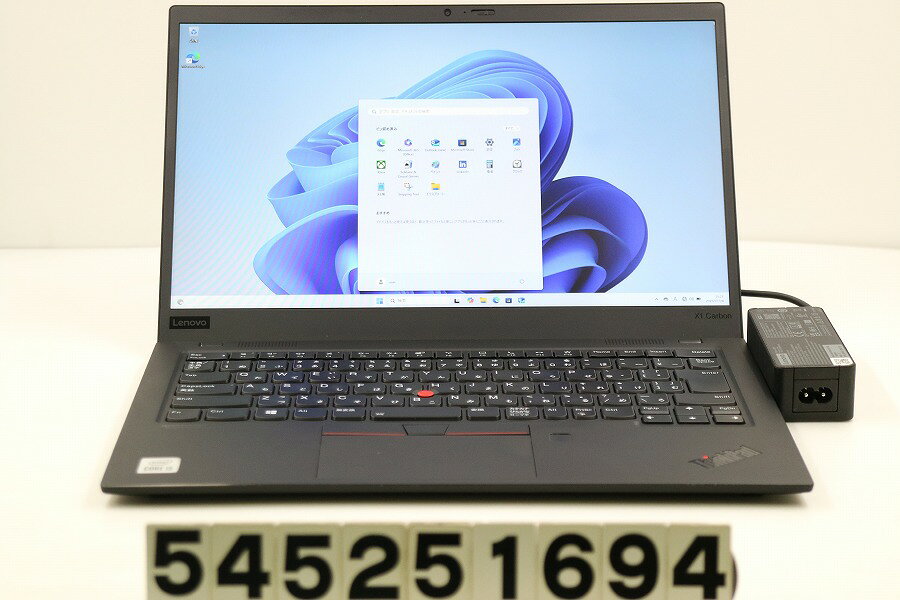 Lenovo ThinkPad X1 Carbon 8th Gen Core i5 10210U 1.6GHz/8GB/256GB(SSD)/14W/FHD(1920x1080)/Win11【中古】【20250730】