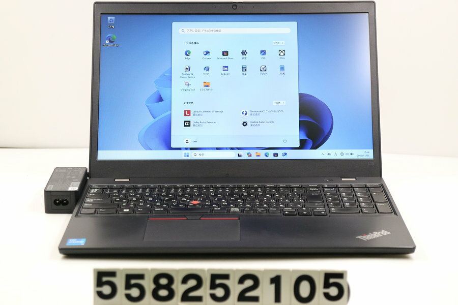 15 inches - Lenovo ThinkPad L15 Gen2 Core i5 1135G7 2.4GHz/8GB/256GB(SSD)/15.6W/FWXGA(1366x768)/Win11【中古】【20251111】