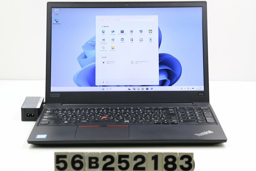 15 inches - Lenovo ThinkPad E580 Core i5 8250U 1.6GHz/8GB/256GB(SSD)/15.6W/FHD(1920x1080)/Win11 画面キズあり【中古】【20260226】