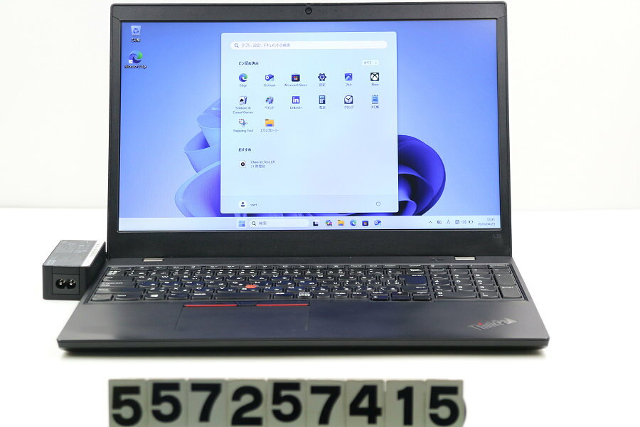 15 inches - Lenovo ThinkPad L15 Gen1 Core i5 10210U 1.6GHz/8GB/256GB(SSD)/15.6W/FWXGA(1366x768)/Win11 外装破損あり【中古】【20260424】