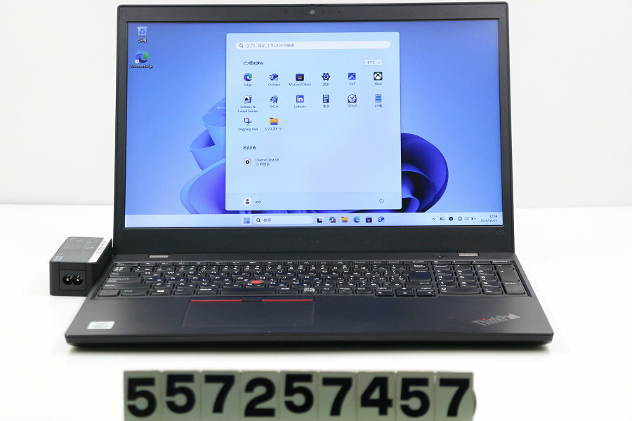 15 inches - Lenovo ThinkPad L15 Gen1 Core i5 10210U 1.6GHz/8GB/256GB(SSD)/15.6W/FWXGA(1366x768)/Win11 外装割れあり【中古】【20260424】