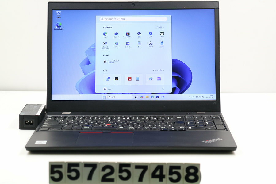 15 inches - Lenovo ThinkPad L15 Gen1 Core i5 10210U 1.6GHz/8GB/256GB(SSD)/15.6W/FWXGA(1366x768)/Win11 外装割れあり【中古】【20260424】