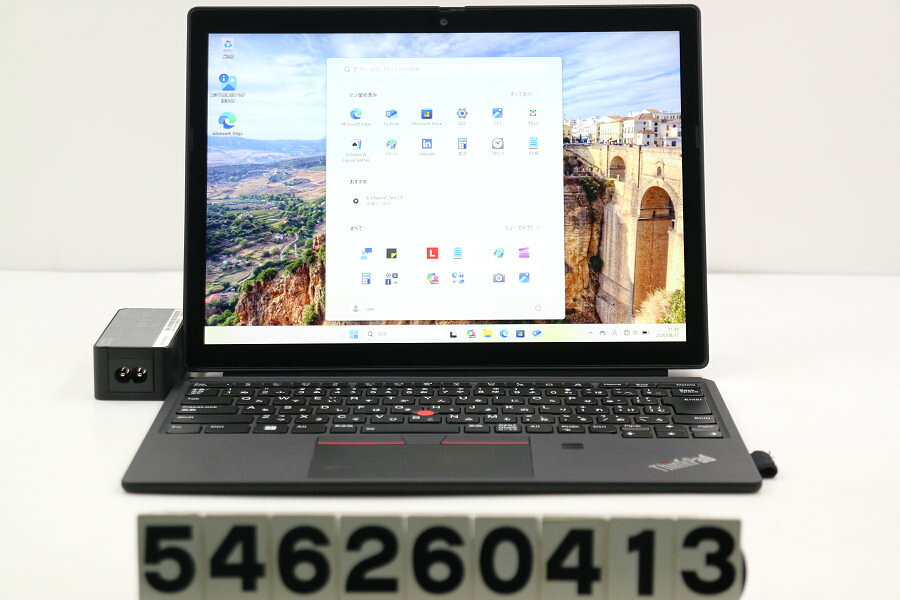 商品情報 No.546260413メーカーLenovo商品名 型番・型名ThinkPad X12 Detachable Gen1※20UVS2XQ00仕様■基本スペック　・CPU：Core i5 1130G7 1.1GHz(4コア8スレッド)　・メモリ：16384MB(変更不可)　・HDD：256GB(M.2 NVMe SSD)　・VGA：オンボード　・DRIVE：なし　・モニター：12.3インチワイドFHD(1920x1280) タッチパネルグレア液晶　・その他機能：無線LAN Bluetooth USB3.0 Webカメラ 顔認証 指紋認証 USB(Type-C) WWAN(LTE) nanoSIMスロット バックライト付キーボード　・リカバリ：11 Pro 64bitリカバリ済(OS導入済)状態・動作状況■動作：中古動作品 ※液晶パネル面：確認した限り線傷複数あり ※液晶表示：確認した限り目立つ表示不良なし ※バッテリ状態：充電駆動可能 ※バッテリは保証対象外となります。外観■汚れ　・外装汚れ若干有り。■シール痕　・若干あり。■傷　・外装に使用に差し支えない擦り傷がございます。■その他　・中古品のため使用に差し支えない傷、汚れがある場合がございます。　・本体内外装は清掃しておりますが、多少の汚れが残っている可能性がございます。　・本体擦り傷 シール痕 摩耗 側面フチ塗装ハゲ 擦り傷 付属タイプカバーシール痕 摩耗 パームレスト擦り傷 摩耗 タッチパッド摩耗 テカリあり　・キーボード特記事項：若干摩耗あり附属品■付属品(下記に記載の物以外は付属いたしません。また、写真に掲載の無い物は付属いたしません)　・ACアダプター タイプカバー対応情報-備考　・11 Pro 64bitリカバリ済(OS導入済)※リカバリ完了しておりますので、お届け後すぐにご利用頂けます。ご注意　・掲載中の商品について、一部の在庫は各地方のPCコンフル店頭でも展示、販売しています。　・搭載されたSSDやバッテリー等に関して、お問い合わせによる追加の状態確認(健康状態や残量等)は誠に申し訳ありませんが対応いたしておりません。　・店頭で展示している関係上、ごく稀に展示中の破損や付属品の欠損等が発生する場合がございます。その際には、当店よりお客さまにご連絡させていただきます。　・その場合、代替品をご提案させていただきます。ご提案商品がご注文者様の要件に添いません場合はキャンセル対応させて頂きます。　・PCコンフルの在庫に関しましては、同時発送およびサイズによりますが同梱発送を対応させて頂けます。但し在庫が複数拠点の場合、対応がかないません。