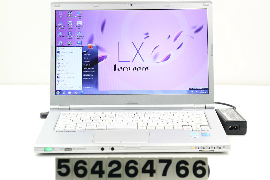 商品情報 No.564264766メーカーPanasonic商品名 型番・型名CF-LX3SEABR仕様■基本スペック　・CPU：Core i5 4200U 1.6GHz(2コア4スレッド)　・メモリ：8192MB(オンボード4GB+4GB(空きスロットなし))　・HDD：500GB(SSD)　・VGA：オンボード　・DRIVE：DVDマルチ　・モニター：14インチワイドWXGA++(1600x900)　・その他機能：無線LAN Bluetooth WiMAX SDスロット USB3.0 HDMI Webカメラ　・リカバリ：7 Pro SP1 64bitリカバリ済(HDDリカバリ)状態・動作状況■動作：中古動作品 ※液晶パネル面：確認した限り目立つ傷なし ※液晶表示：確認した限り周囲端若干色ムラあり ※バッテリ状態：100%/36720mWh ※バッテリは保証対象外となります。外観■汚れ　・外装汚れ若干有り。■シール痕　・若干あり。■傷　・外装に使用に差し支えない擦り傷がございます。■その他　・中古品のため使用に差し支えない傷、汚れがある場合がございます。　・本体内外装は清掃しておりますが、多少の汚れが残っている可能性がございます。　・天板擦り傷 摩耗 フチ塗装剥げ 液晶枠摩耗 パームレスト擦り傷 摩耗 シール痕 フチ塗装剥げ タッチパッド摩耗 側面擦り傷 摩耗 底面擦り傷 摩耗あり　・キーボード特記事項：摩耗 黄ばみあり附属品■付属品(下記に記載の物以外は付属いたしません。また、写真に掲載の無い物は付属いたしません)　・ACアダプター対応情報■使用時間:2150時間(弊社入荷後の検査時での時間です。店頭でデモ使用している場合があり、あくまで目安としてご検討ください)備考　・7 Pro SP1 64bitリカバリ済(HDDリカバリ)※リカバリ完了しておりますので、お届け後すぐにご利用頂けます。ご注意　・掲載中の商品について、一部の在庫は各地方のPCコンフル店頭でも展示、販売しています。　・搭載されたSSDやバッテリー等に関して、お問い合わせによる追加の状態確認(健康状態や残量等)は誠に申し訳ありませんが対応いたしておりません。　・店頭で展示している関係上、ごく稀に展示中の破損や付属品の欠損等が発生する場合がございます。その際には、当店よりお客さまにご連絡させていただきます。　・その場合、代替品をご提案させていただきます。ご提案商品がご注文者様の要件に添いません場合はキャンセル対応させて頂きます。　・PCコンフルの在庫に関しましては、同時発送およびサイズによりますが同梱発送を対応させて頂けます。但し在庫が複数拠点の場合、対応がかないません。