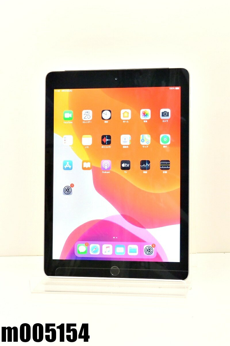 白ロム SIMフリー au SIMロック解除済 Apple iPad5 Wi-Fi＋Cellular 128GB iPadOS13.5.1 スペースグレイ MP262J/A 初期化済 【m005154】 【中古】【K20200825】