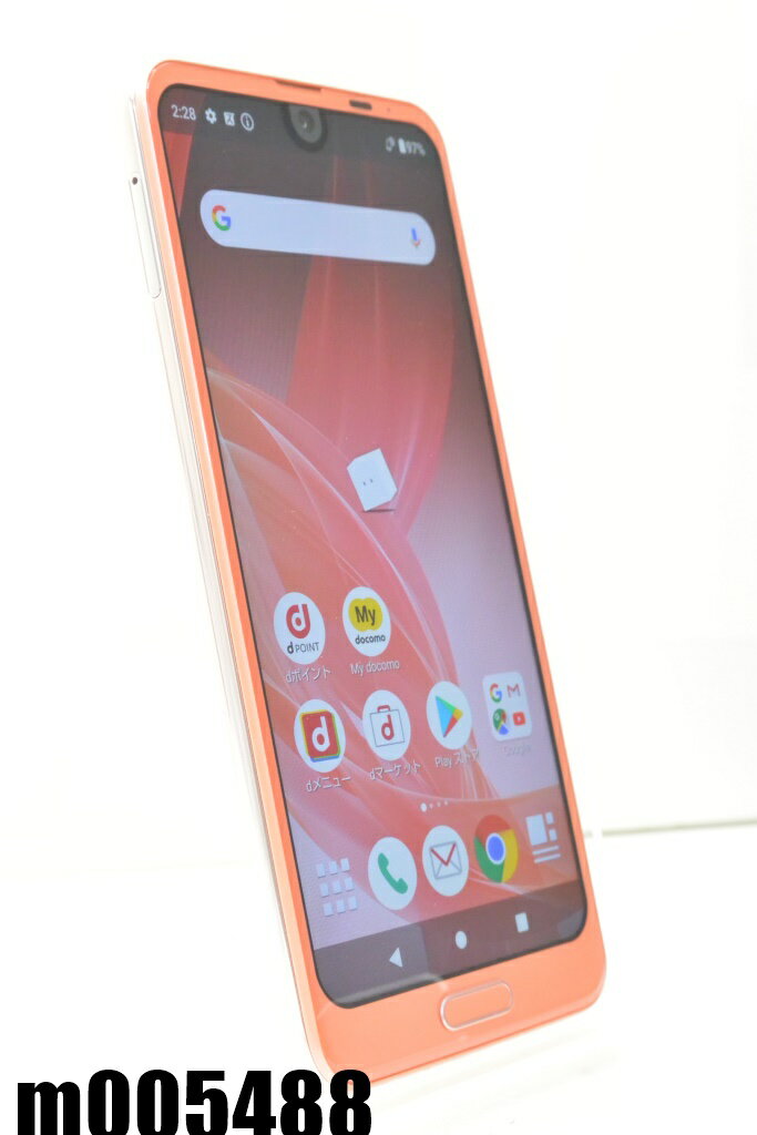 白ロム SIMフリー docomo SIMロック解除済 SHARP AQUOS R2 Android10 Coral Pink SH-03K 初期化済 【m005488】 【中古】【K20200925】