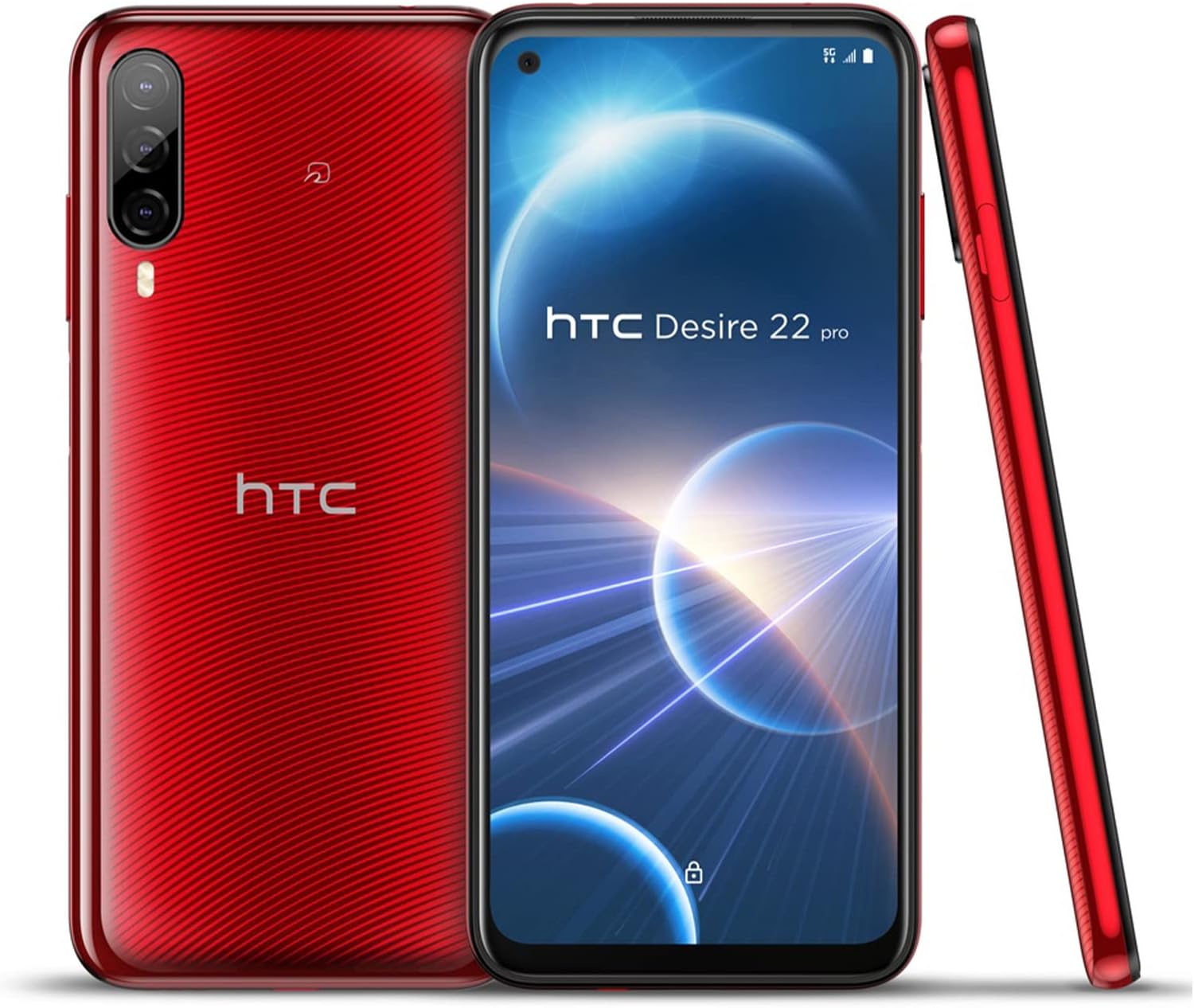 【未使用新品】白ロム SIMフリー HTC Desire 22 pro 128GB Android12 サルサ・レッド 2QBK200 初期化済 【m020446】【未使用】【K20230916】