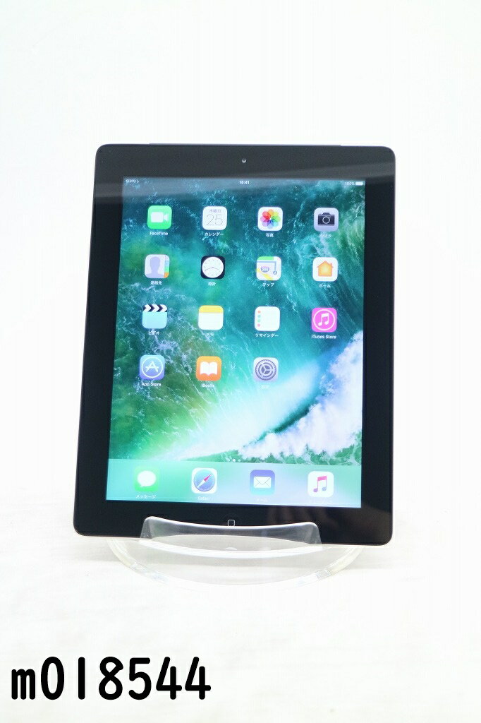 白ロム SoftBank SIMロックあり Apple iPad4 Wi-Fi Cellular 16GB iOS10.3.4 ブラック MD522J/A 初期化済 【m018544】【中古】【K20230525】