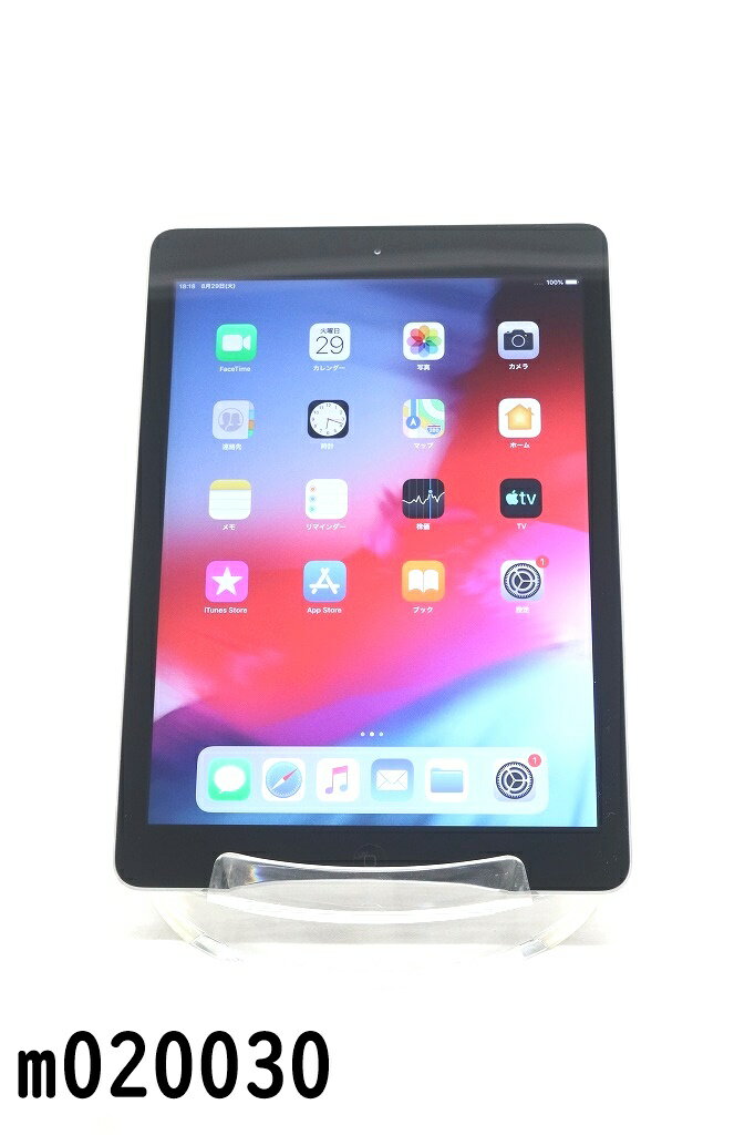 白ロム au SIMロックあり Apple iPad Air Wi-Fi+Cellular 16GB iPadOS12.5.7 スペースグレイ MD791JA/A 初期化済 【m020030】【中古】【K20230830】