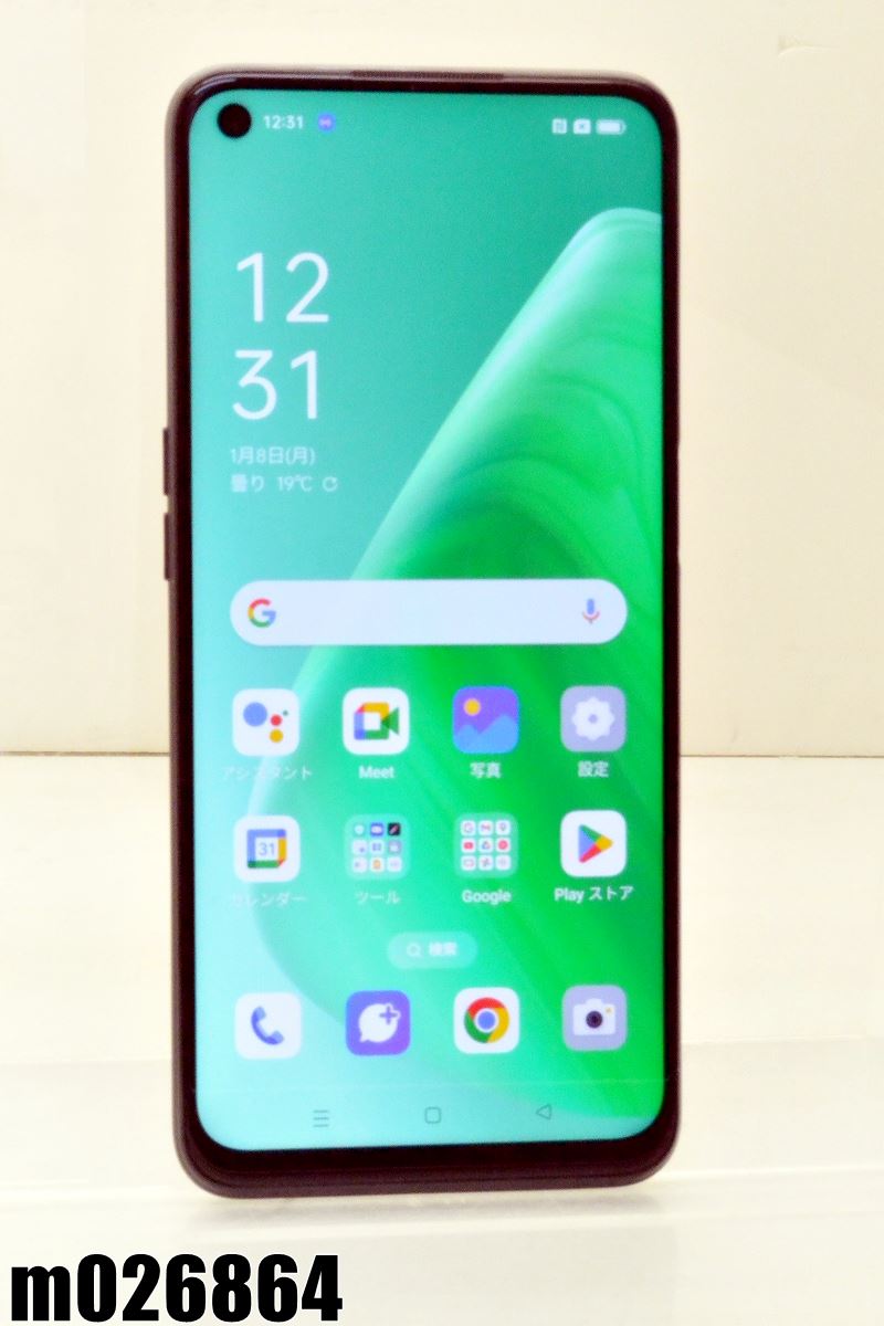 白ロム au SIMロック解除済 OPPO A54 5G 64GB Android12 シルバーブラック OPG02 初期化済 【m026864】【中古】【K20250606】