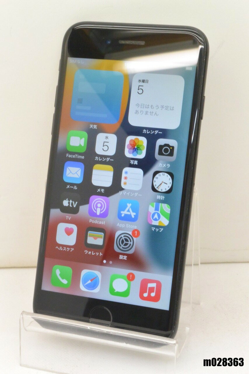白ロム SIMフリー au SIMロック解除済 Apple iPhone7 32GB iOS15.8.4 Black MNCE2J/A 初期化済 【m028363】【中古】【K20251105】