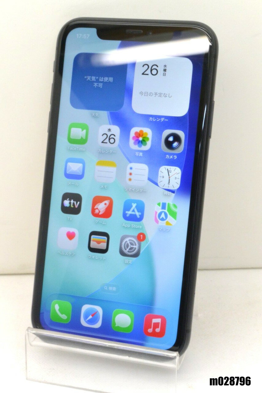 白ロム SIMフリー docomo SIMロック解除済 Apple iPhone11 128GB iOS26.1 ブラック MWM02J/A 初期化済 【m028796】【中古】【K20251127】