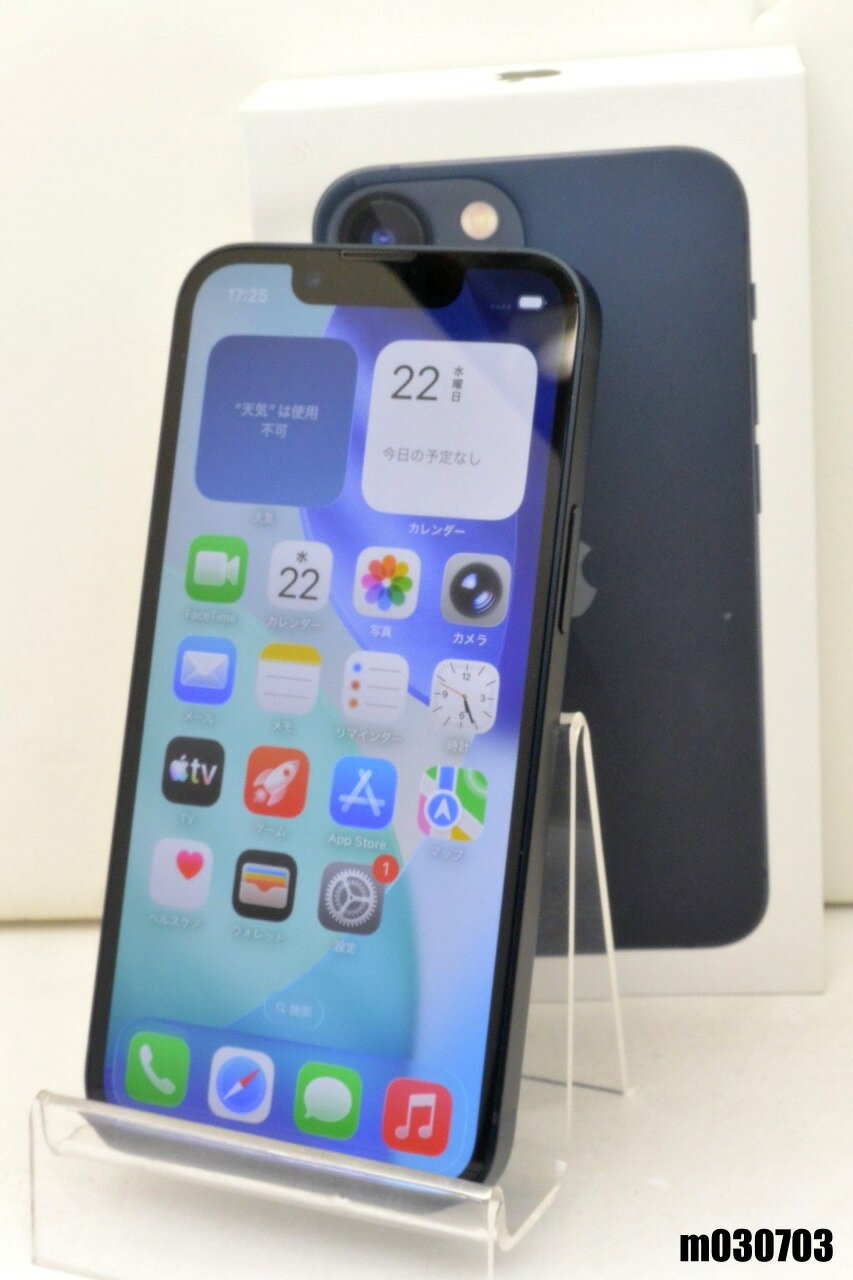 乐天商城 - 白ロム au SIMフリー Apple iPhone13 mini 128GB iOS26.4.1 Midnight MLJC3J/A 初期化済 【m030703】【中古】【K20260422】