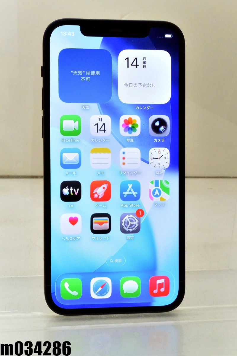 白ロム SIMフリー Apple iPhone12 64GB iOS26.6.2 ブラック MGHN3J/A 初期化済 【m034286】【中古】【K20260914】