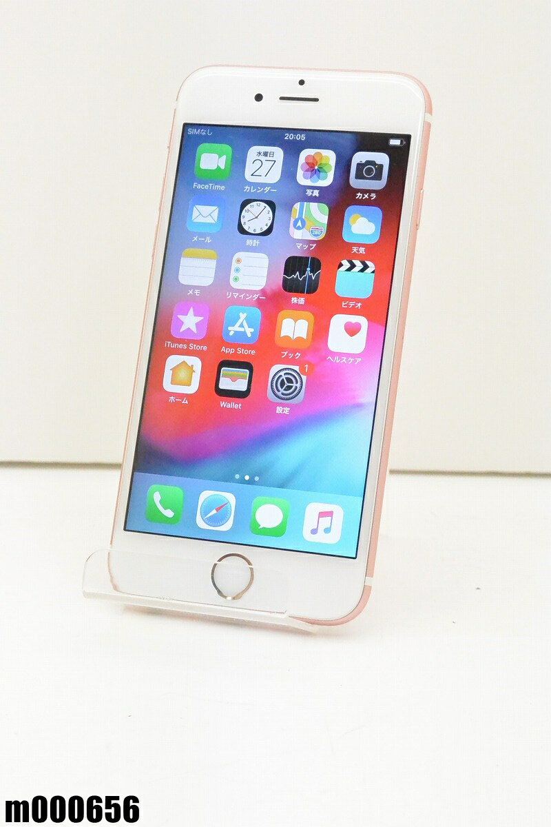 白ロム SIMロック解除済 Apple iPhone 6s 64GB iOS12.1.2 Rose Gold MKQR2J/A 初期化済 【m000656】 【中古】【K20190329】