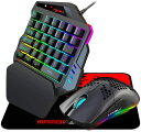 【送料無料】片手ゲーミングキーボード マウスセット 専用コンバーター 内蔵 RGB ゲーミングキーボ ...