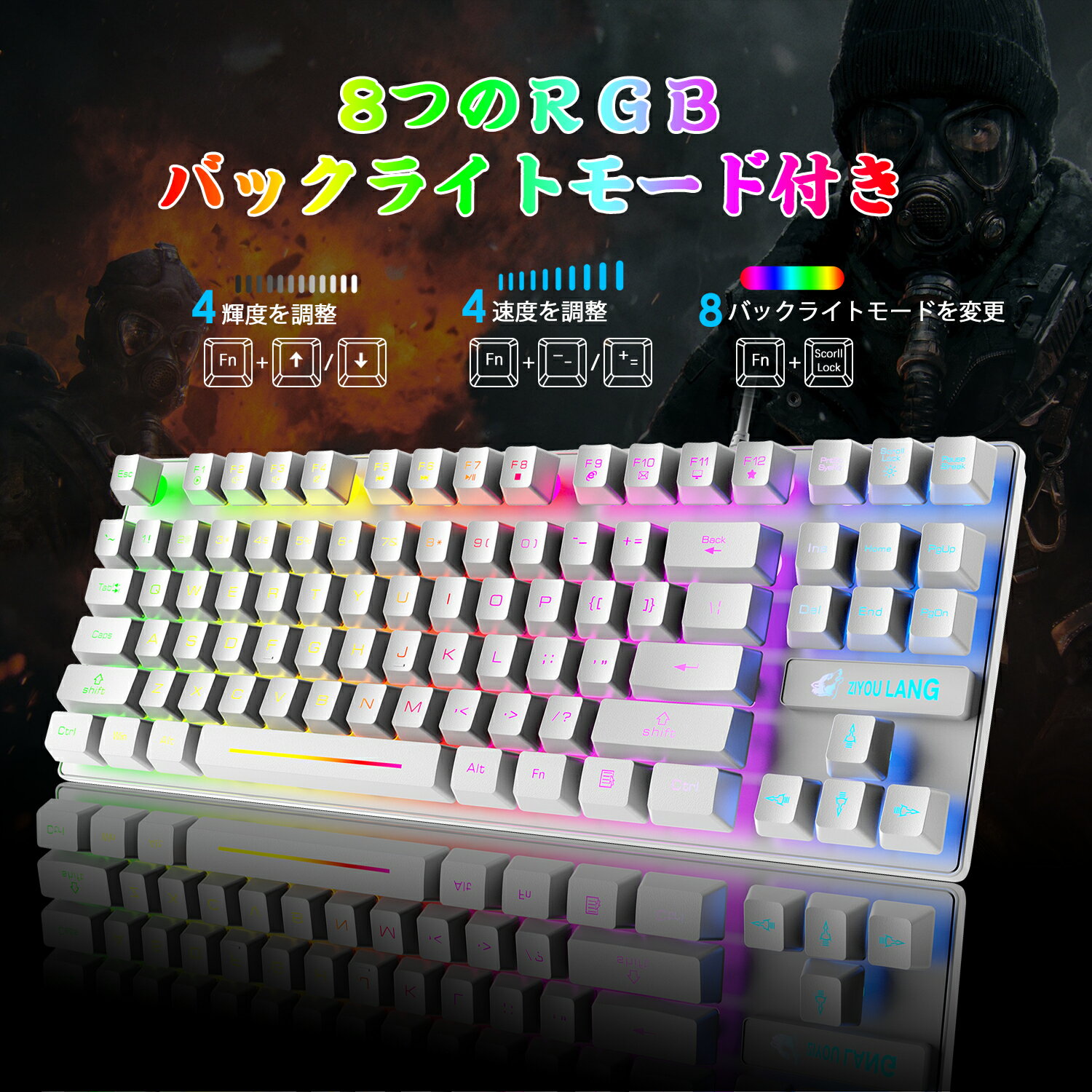 【10%OFF！】【送料無料 5in1セット】ゲーミングキーボード マウスセット 専用コンバーター ヘッドセット　3.5mm USB有線 マイク付き ノイズキャンセリング 5.1ch サラウンド 日本語取扱説明付き Switch/PS4/PS3/Xbox One/XBOX 360対応 マウスパッド付き 誕生日 プレゼント