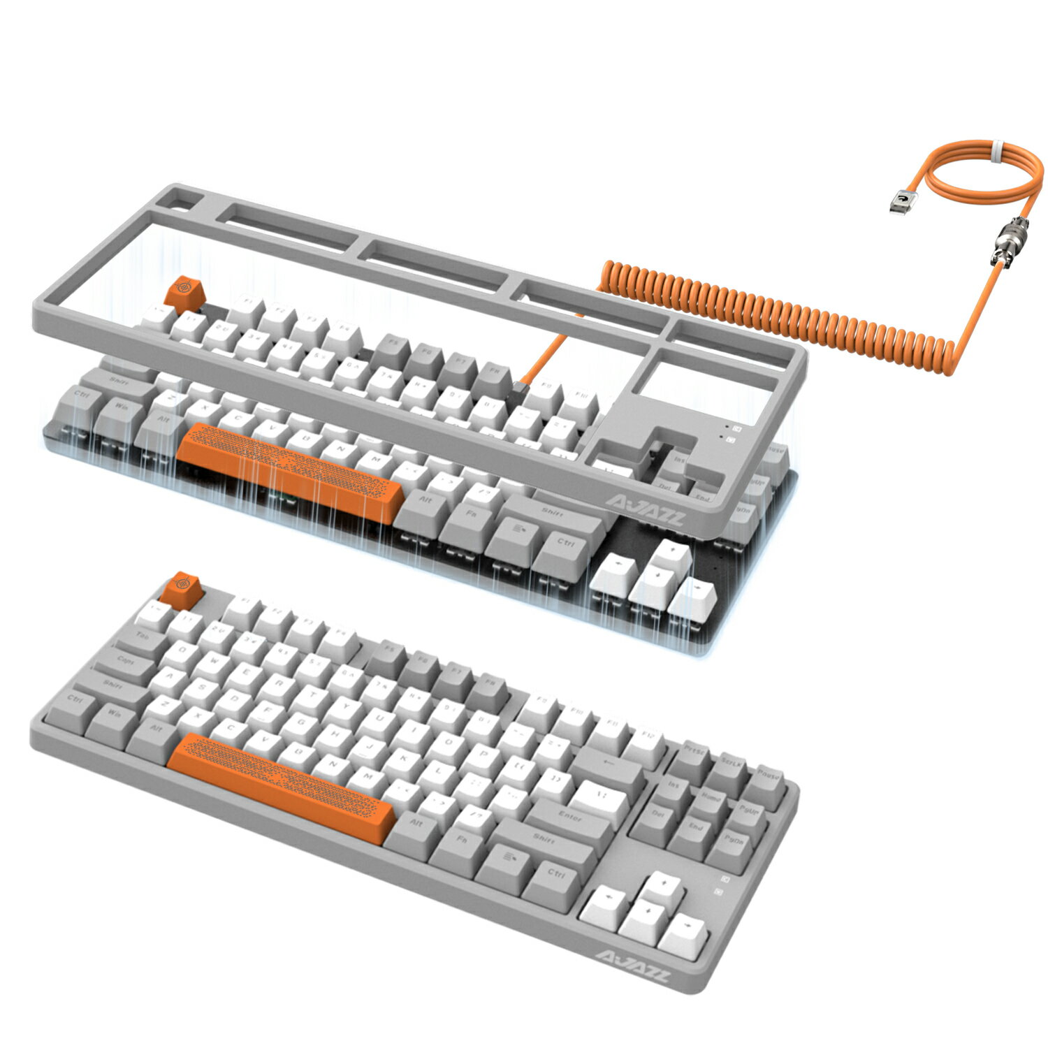 ̵ۥܡɥߥ󥰥ܡ 87ͭ ᥫ˥륲/ե ļ USB/TYPE-C³֥ ۥåȥåб  Ų RGBХå饤 TKL 80%ѥPBTå ץ쥤 PC/Mac åѡС 4Ĥμդ