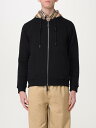 バーバリーBURBERRY メンズチェック柄パーカー 8060705 A1189 BLACK【並行輸入品】【新古品・未使用品】