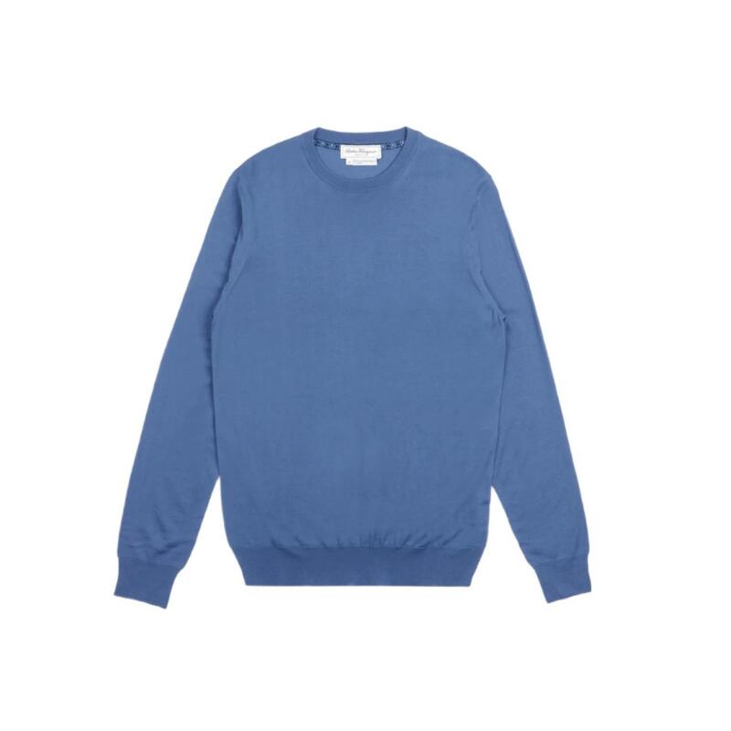 乐天商城 - フェラガモ FERRAGAMO メンズ ラウンドネックセーター 12-0798 0586360 DUTCH-BLU【並行輸入品】【新古品・未使用品】