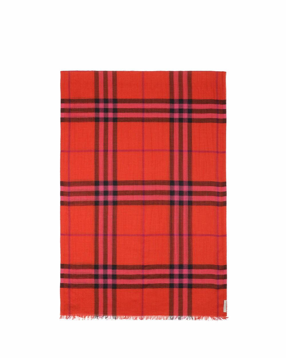 極美品 近年タイプBURBERRY チェック柄マフラー オレンジ系 イタリア製 極美品 近年タイプBURBERRY チェック柄マフラー オレンジ系