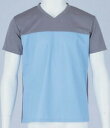 【送料無料】【メーカー直送品】【フットマーク】入浴介護Tシャツ 0403340 メッシュ 通気性 防水 撥水 水分を吸わない 濡れない 蒸れない 脱ぎやすい 介護 介助 入浴 風呂 入浴介助 施設 リハビリ 服 制服 ユニフォーム 674056