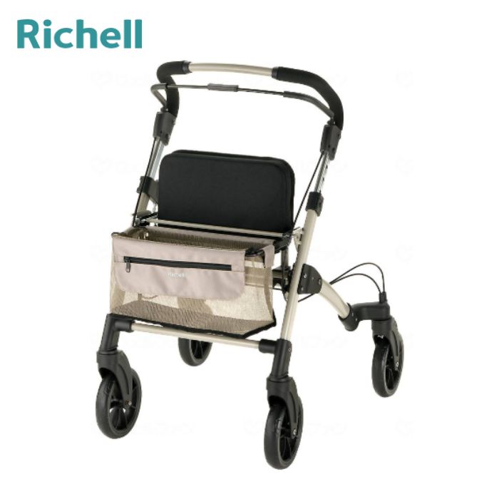 \BLACKFRIDAY★先着クーポン/【メーカー取寄品】【送料無料】【リッチェル】ヴェーレプラス 歩行車 歩行器 屋内 屋外 シンプル バッグ 便利 高さ調節...