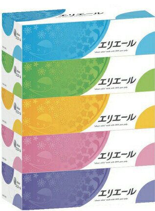 【送料無料】【大王製紙】エリエールティシュー 180W5P 1ケース：360枚 180組 ×5箱の12パック入り 施設関連 消耗品 介護 875378