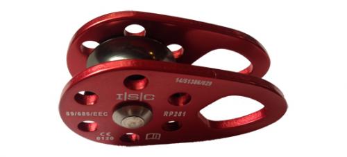 ISC ロープレンチ用プーリー【パープル】ツリークライミング 木登り アウトドア 林...