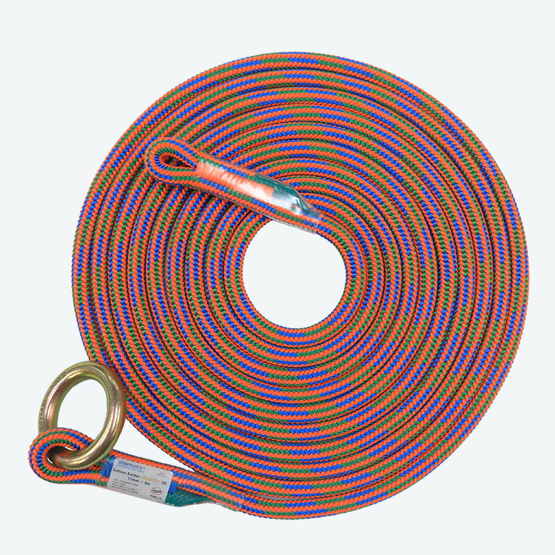 TREEPRO ボトムアンカー SamsonDry(R)VELOCITYΦ11mm ×6m SRSテクニック アーボリスト 木登り アウトドア 林業 ツリークライミング 作業用 スチールリング付きロープ