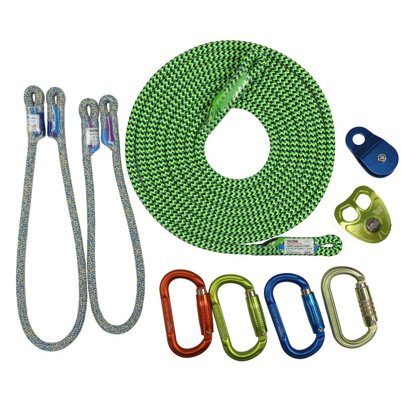 TREEPRO ZOENランヤード(R) LIME BLUE 6m 造園技術者 街路樹剪定 剪定作業 安全に...