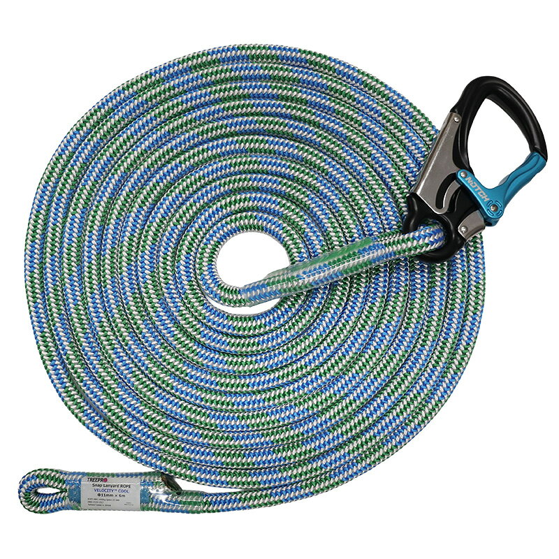 TREEPRO トリプルアクションスナップフックランヤード6m VELOCITY COOL /TREEPRO Triple Action Snap Hook Lanyard