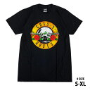 ガンズ アンド ローゼズ Guns N' Roses GN'R Tシャツ 半袖 薔薇と銃 ロックTシャツ バンドTシャツ メンズ レディース ユニセックス 黒 ...