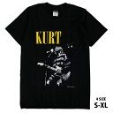 Kurt Cobain T-shirt カートコバーン Tシャツ 半袖 Monotone Photo ロックTシャツ バンドTシャツ メンズ レディース ブラッ...