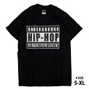 ヒップホップ Underground Hip-Hop Tシャツ 半袖 ロゴ ロックTシャツ バンドTシャツ メンズ レディース ブラック 黒 春 夏 秋 服 物...
