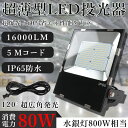 超薄型 投光器 LEDライト 5mコード付き LED投光器 800w相当 薄型 16000lm 超爆光 高演色RA85以上 大型LED投光器 180°調節可能 防水 屋外 看板灯 作業灯 工場 一年保証 屋外照明 LED投光器 超薄型投光器